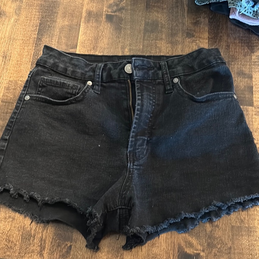 Black Denim Women's Shorts